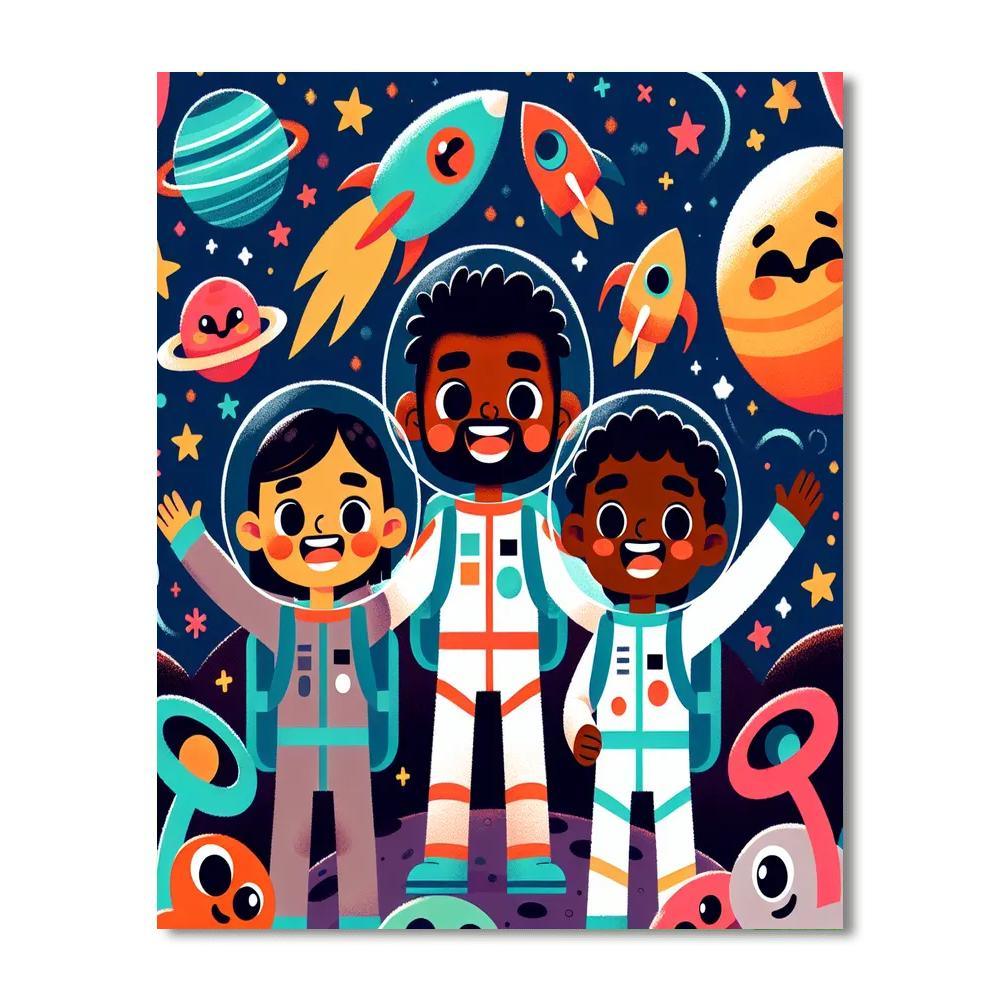 Cosmic Explorer's Journey Paint By Color