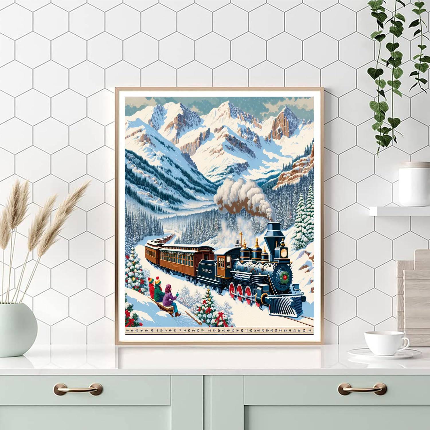 Durango & Silverton Narrow Gauge Railroad Winter Train - Usa Number Painting