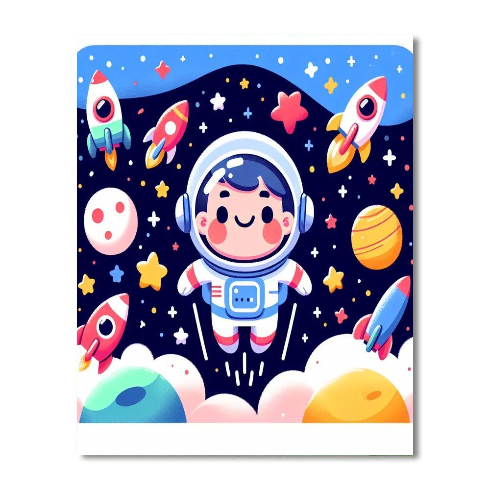 Brave Little Space Explorer Numbered Painting Kits