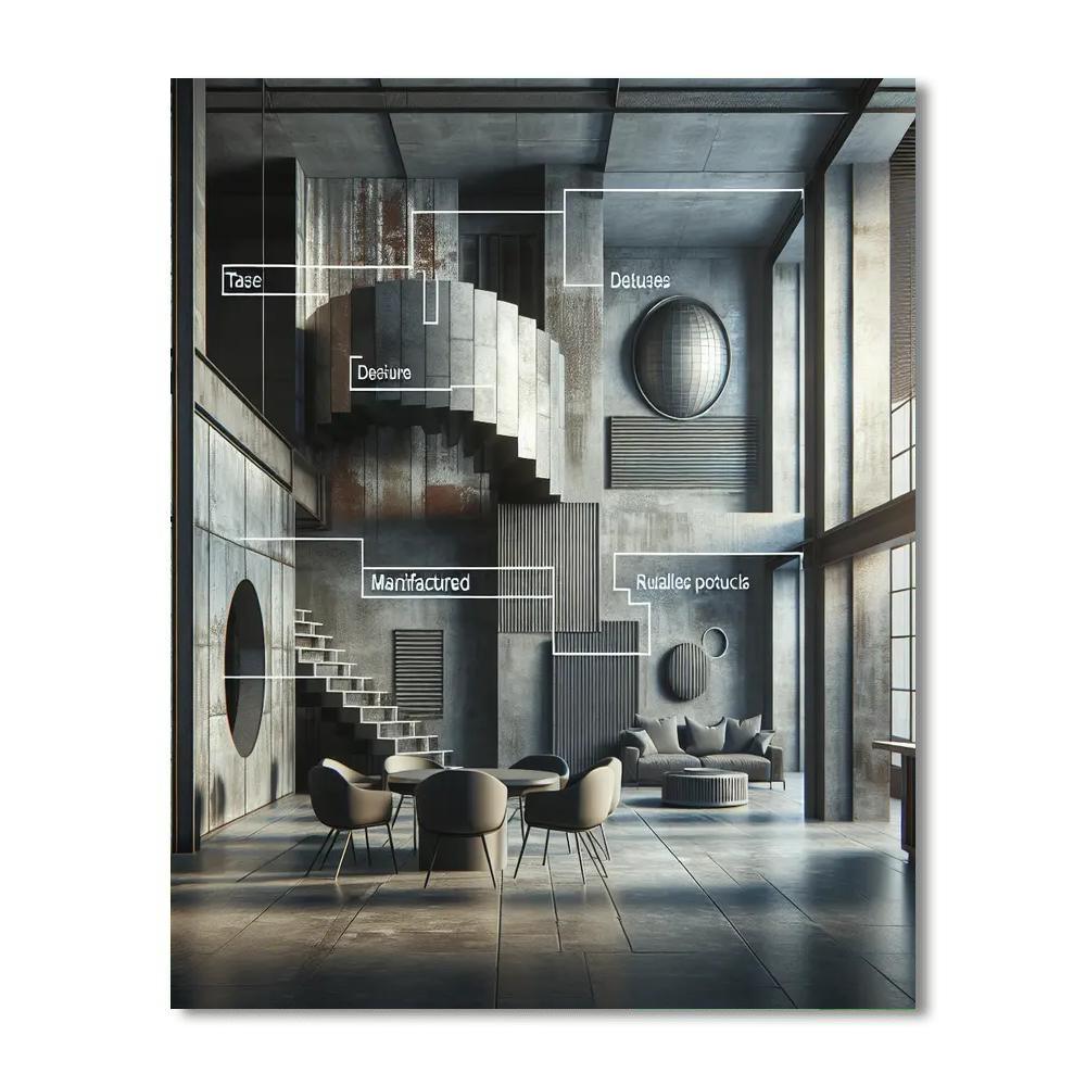 Industrial Chic Expression Painting Number Kit