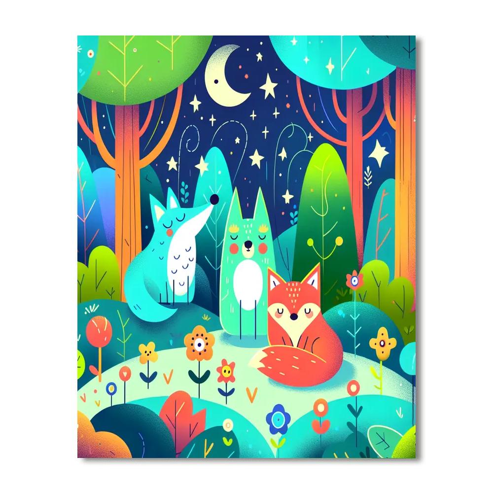 Magic Forest Creatures Numbered Painting Kits