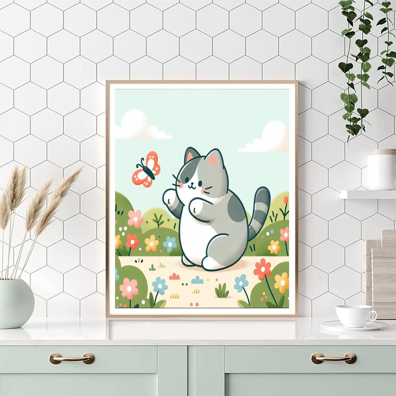Curious Cat Conundrum Number Painting