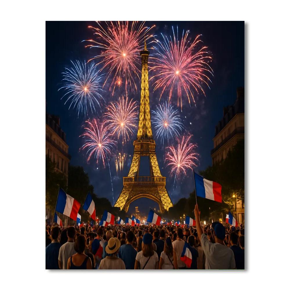 La Fête Nationale - Paris, France Painting Number Kit