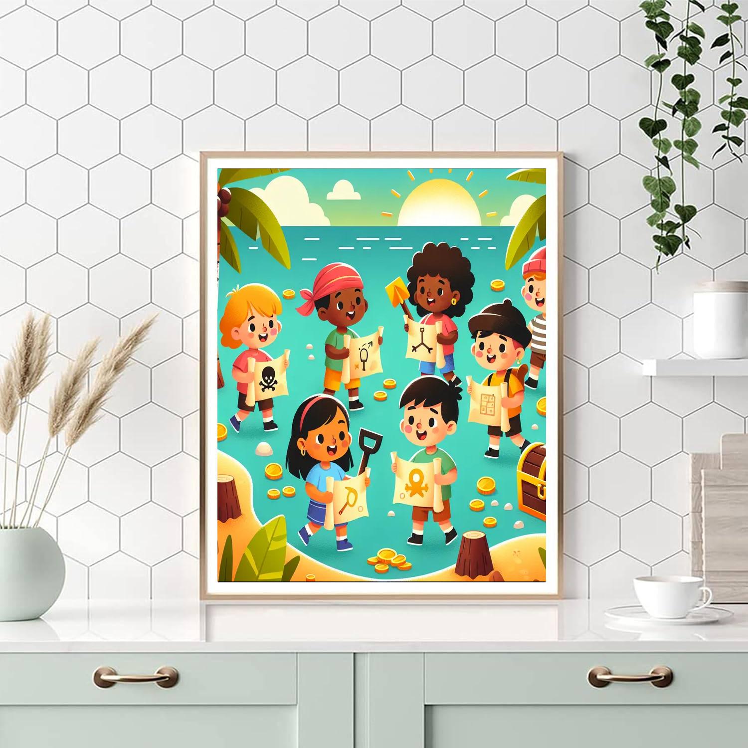 Terrific Treasure Hunt Number Painting