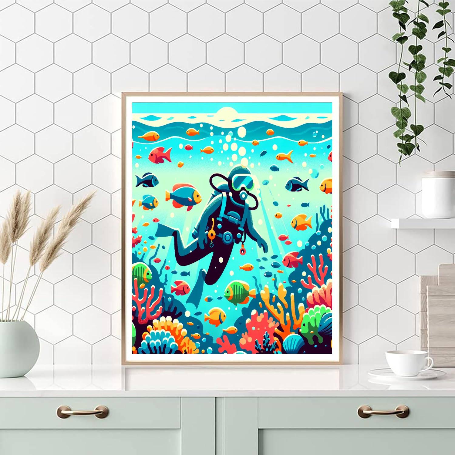 Undersea Adventure Awaits Painting By Numbers Kit