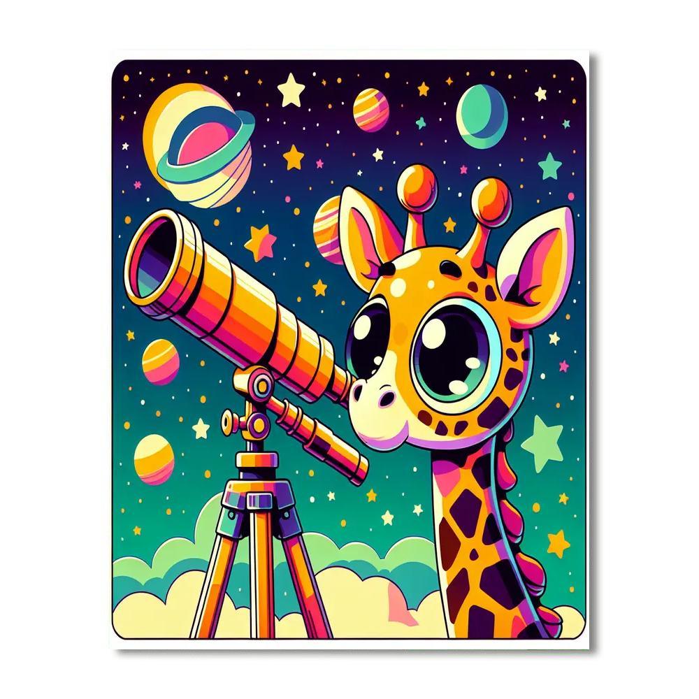 Galaxy Giraffe Glimpse Paint By Color