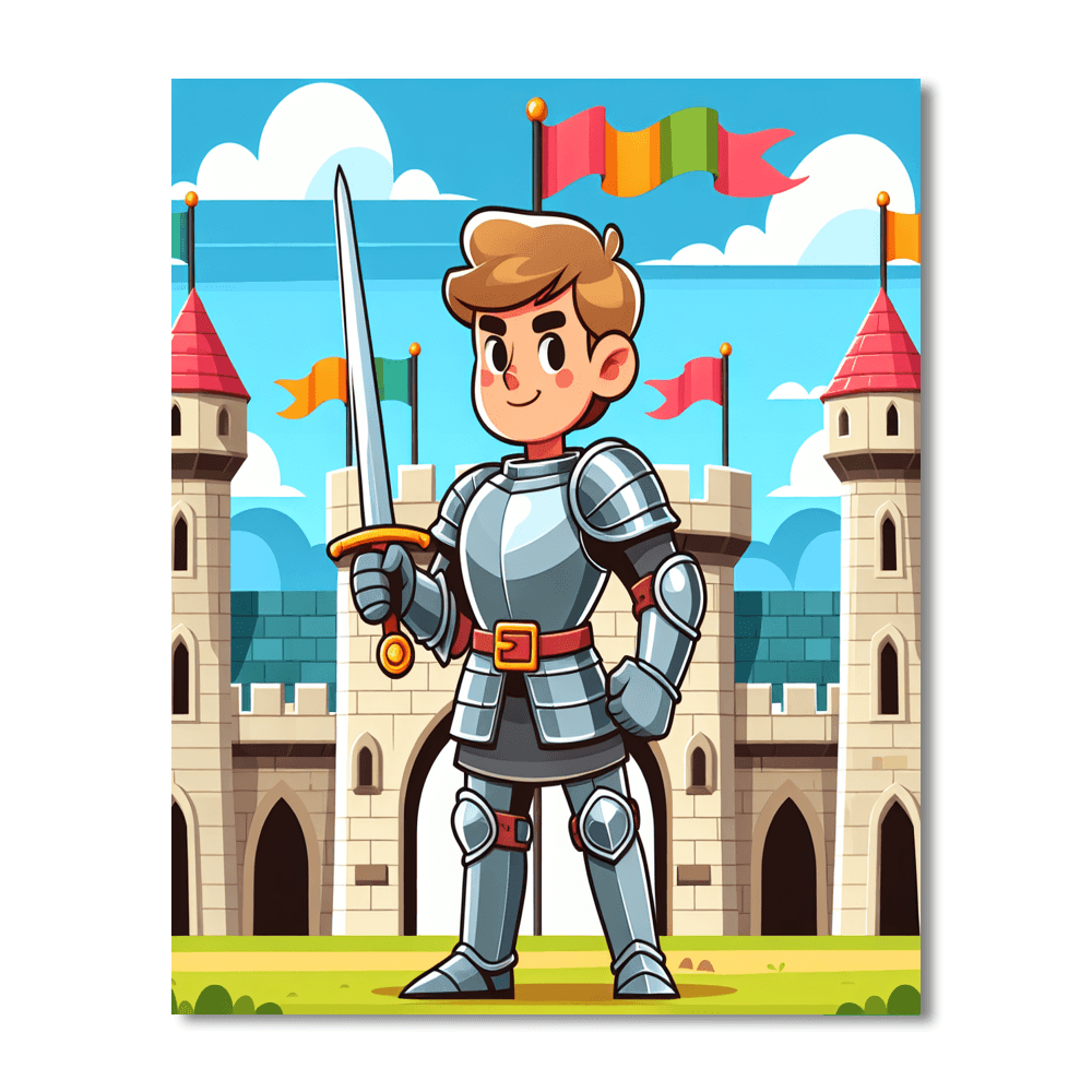 Heroic Knight Quest Paint By Numbers