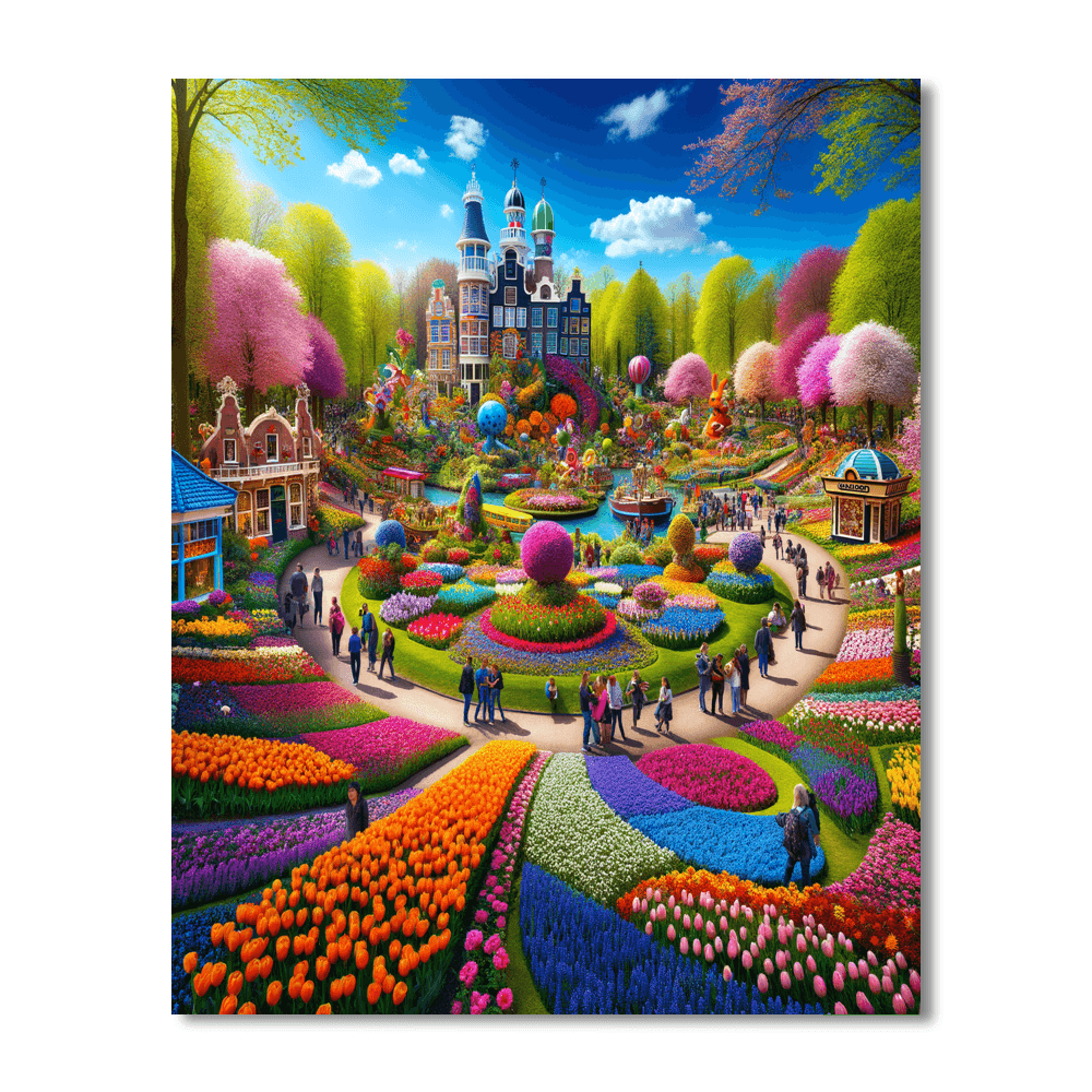 Keukenhof Flower Festival - Netherlands Painting Number Kit