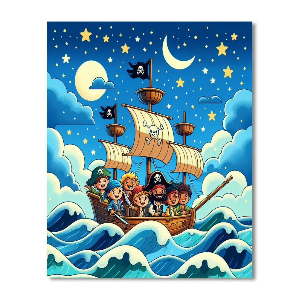 Starlit Pirate Adventure Paint By Numbers