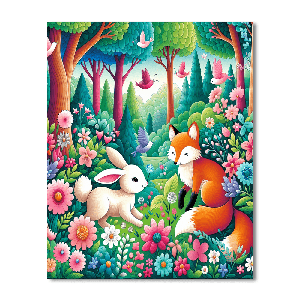 Frolicsome Forest Creatures DIY Paint By Numbers