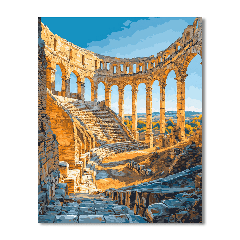 El Jem Amphitheatre DIY Paint By Numbers