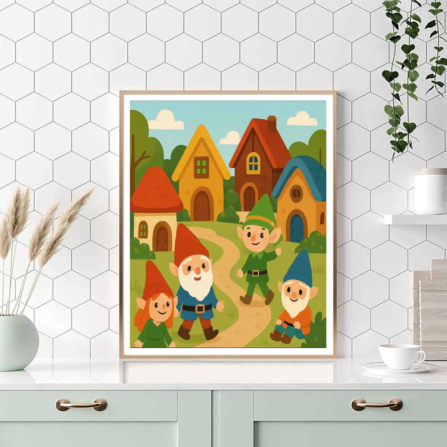 Fairy Tale Village Adventure Paint By Numbers Art