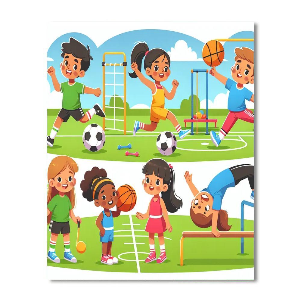 Sports Day Painting Number Kit