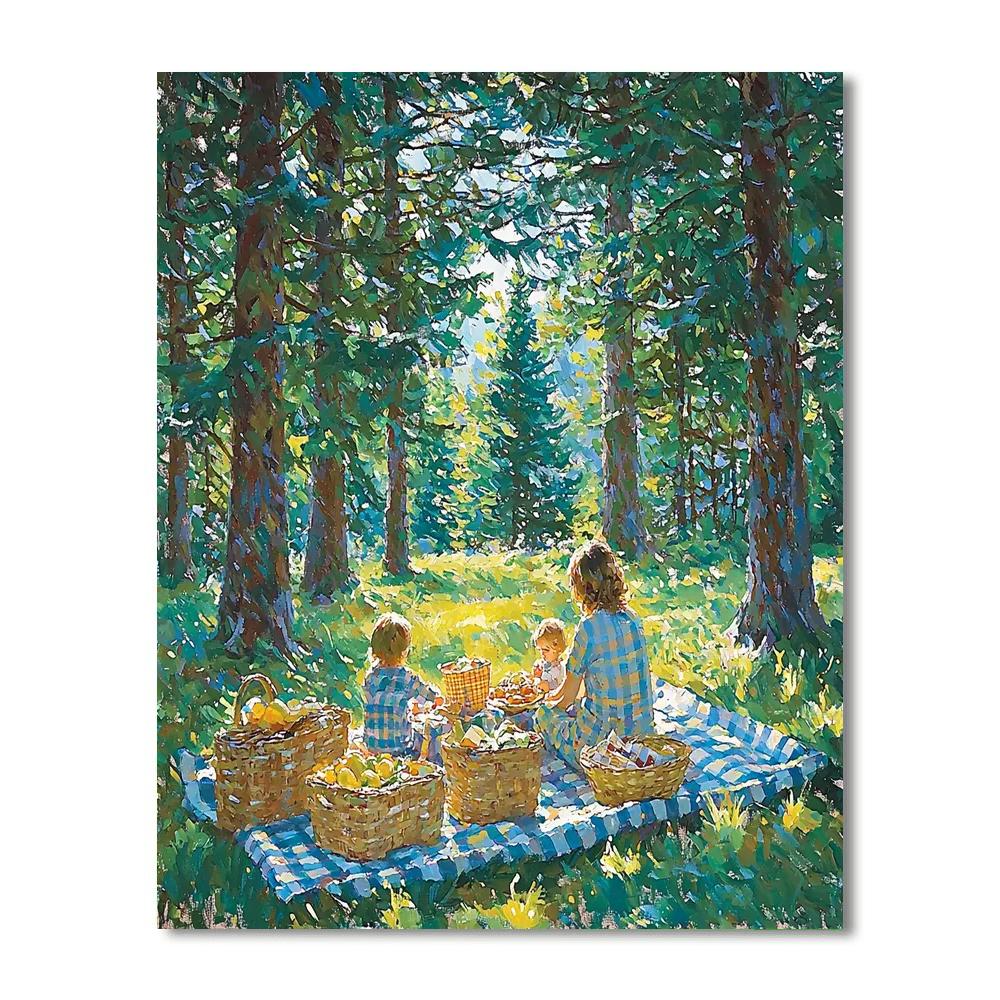 Picnic Under The Pines Paint By Numbers