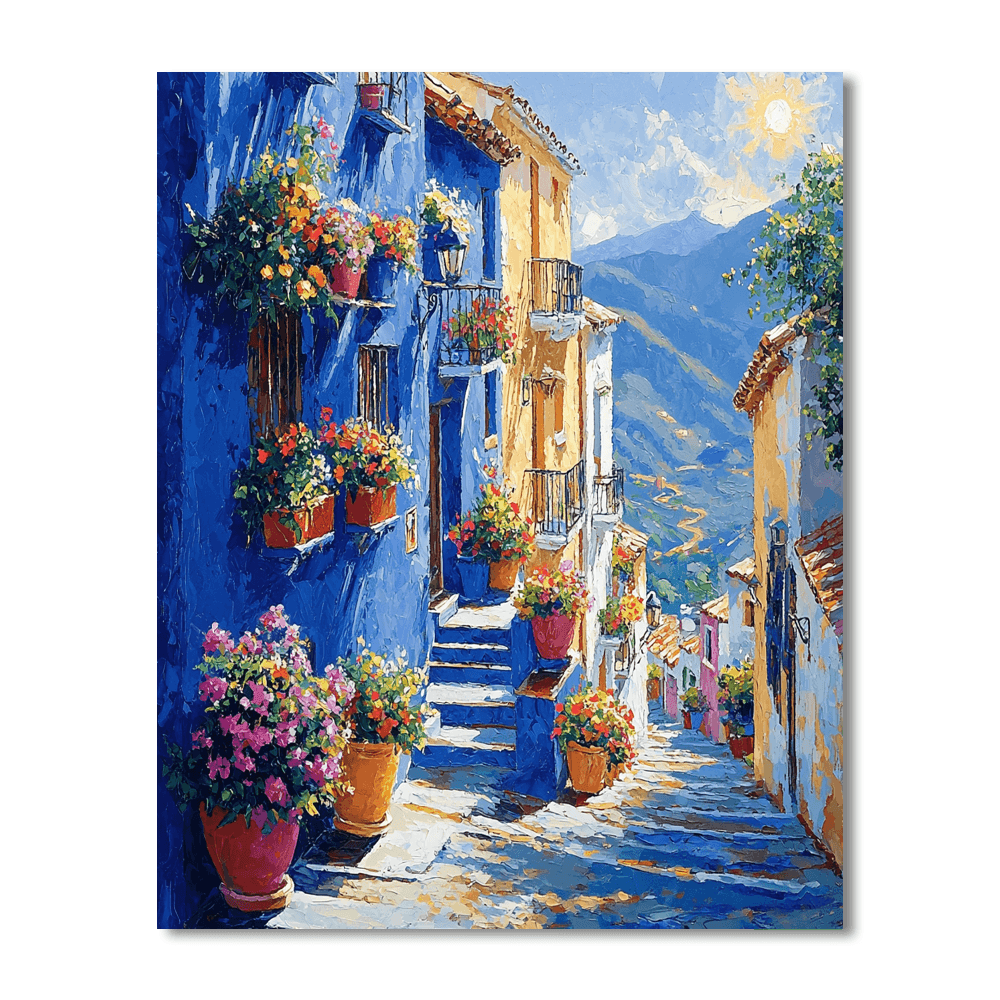 The Blue City Number Painting