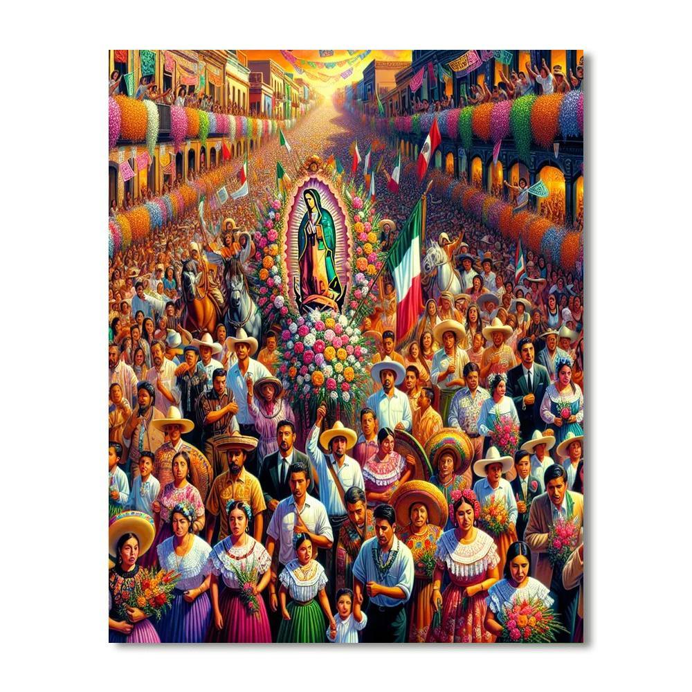 Dia De La Virgen De Guadalupe - Mexico DIY Paint By Numbers