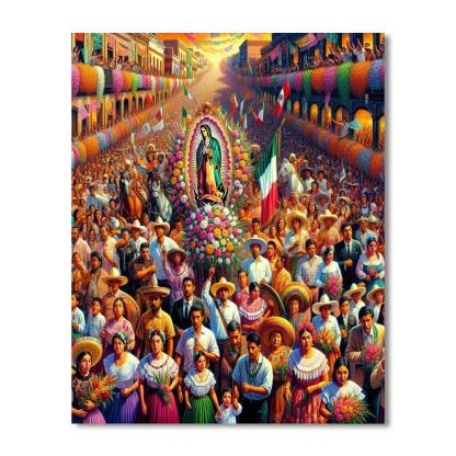 Dia De La Virgen De Guadalupe - Mexico DIY Paint By Numbers