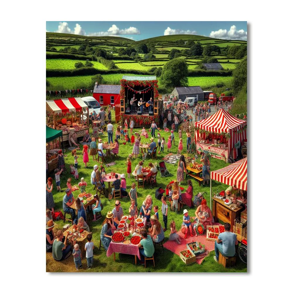 Enniscorthy Strawberry Festival - Ireland Painting Number Kit