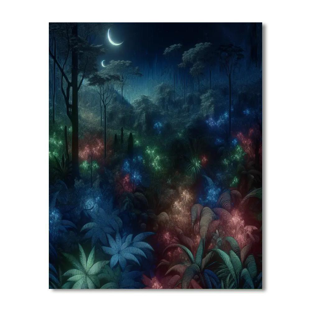 Midnight Jungle Adventure Paint By Numbers Art