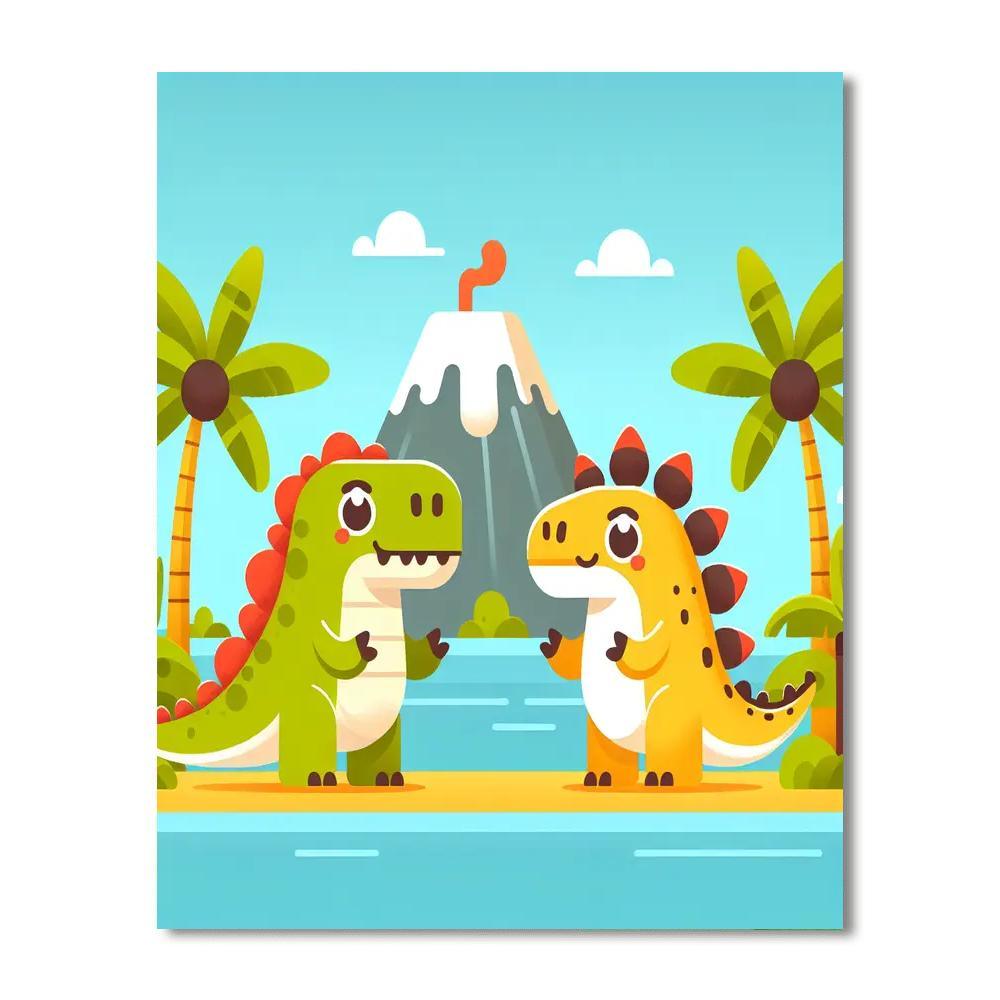 Dino Island Expedition Paint By Number