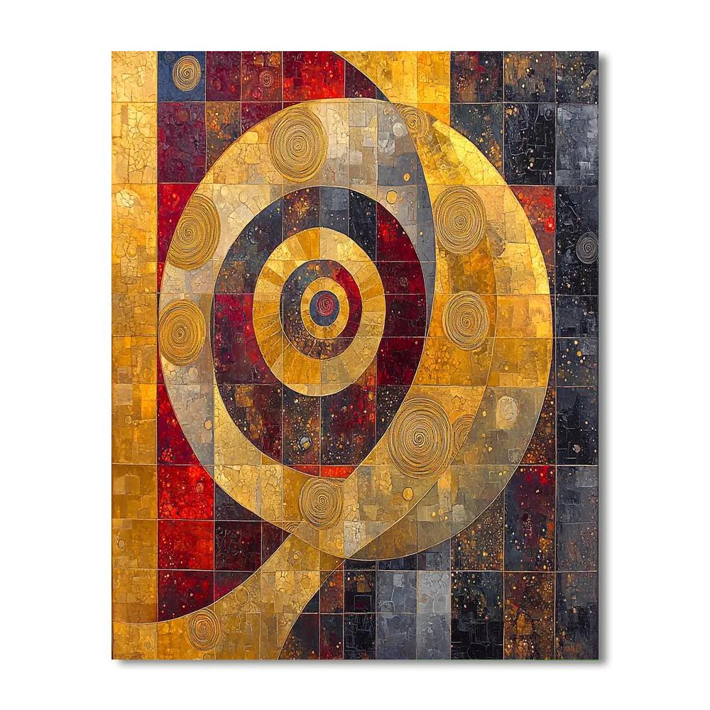 Gustav Klimt Inspired Mystical Harmony Of Spirals  Paint By Numbers Kits