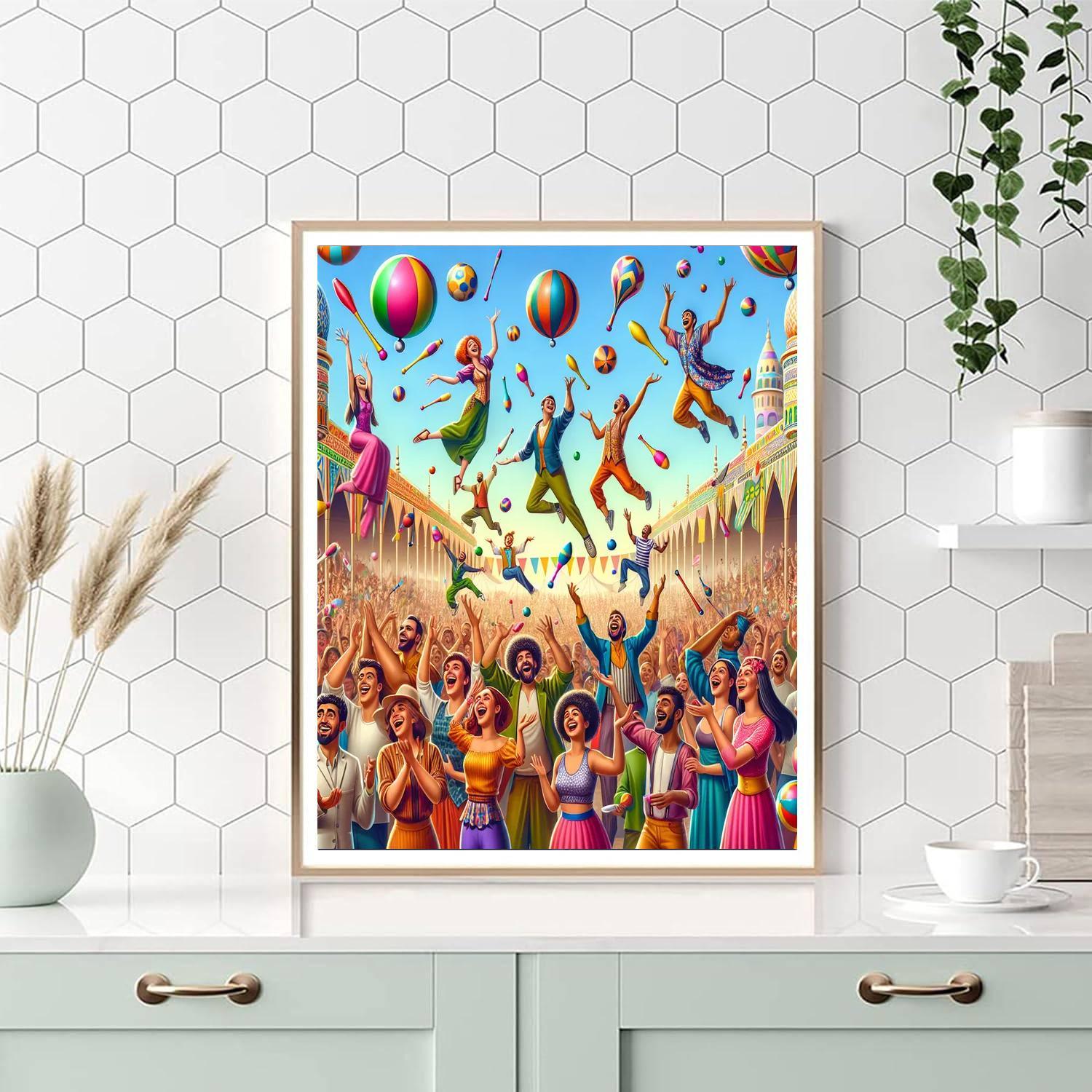 Juggling Festival Painting By Numbers Kit