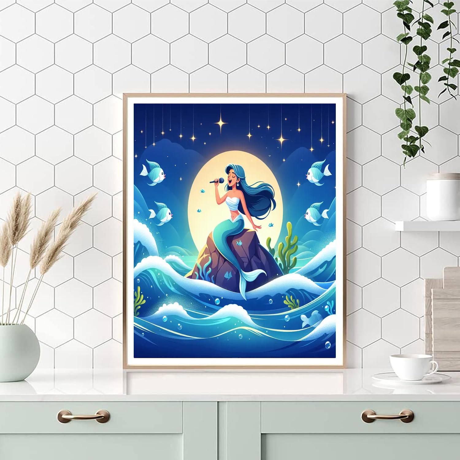 Ocean's Magical Sirens Number Painting