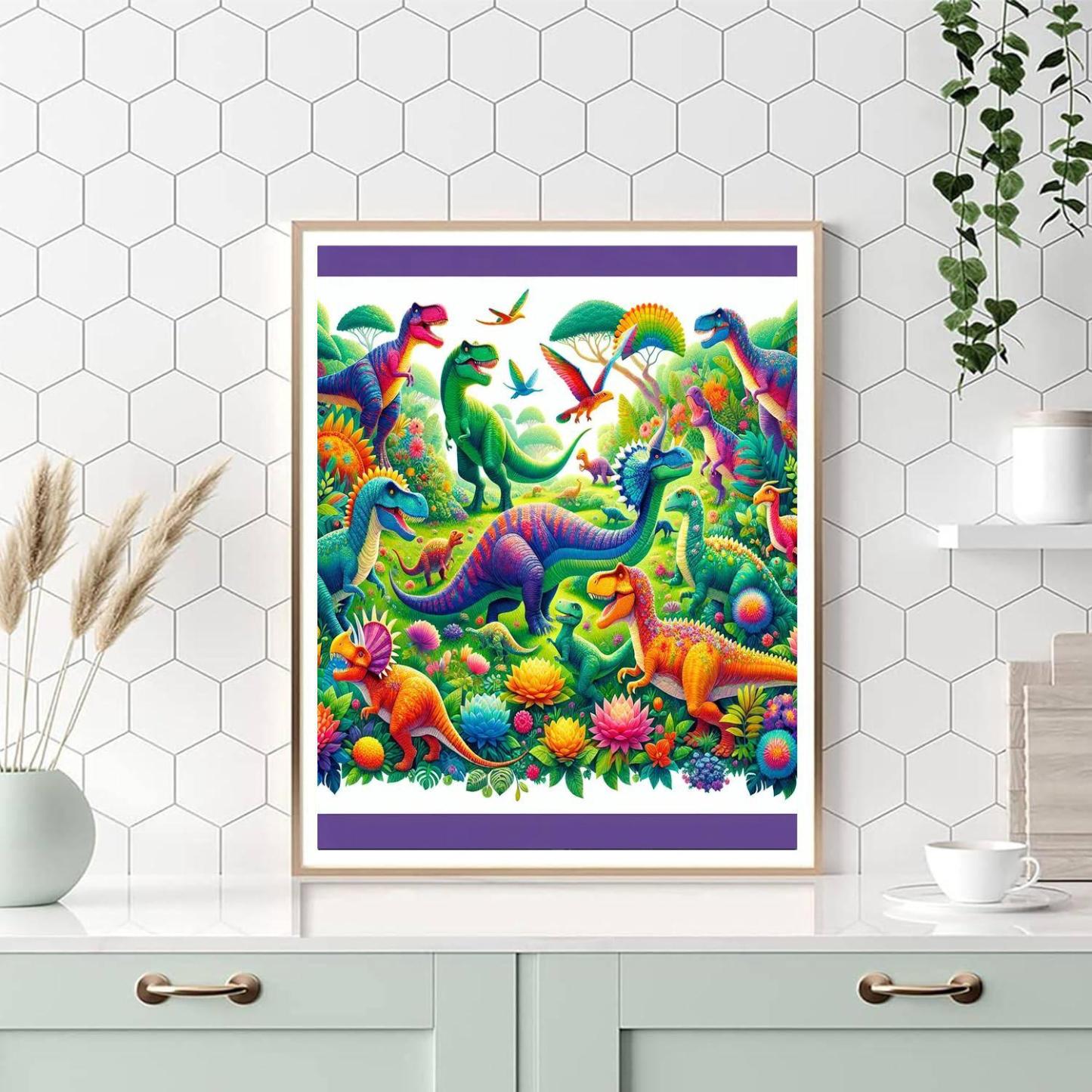 Whimsical Dino Friends Numbered Painting Kits