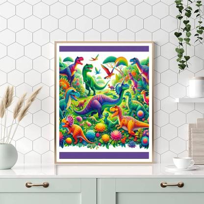 Whimsical Dino Friends Numbered Painting Kits