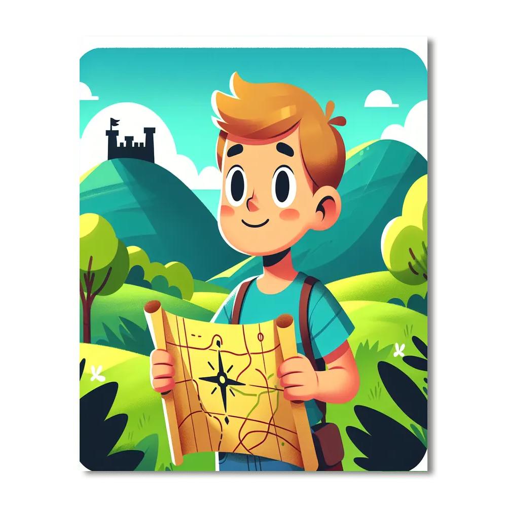 Magical Map Adventure Number Painting