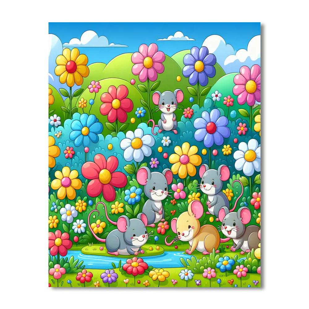 Magical Meadow Mice Numbered Painting Kits