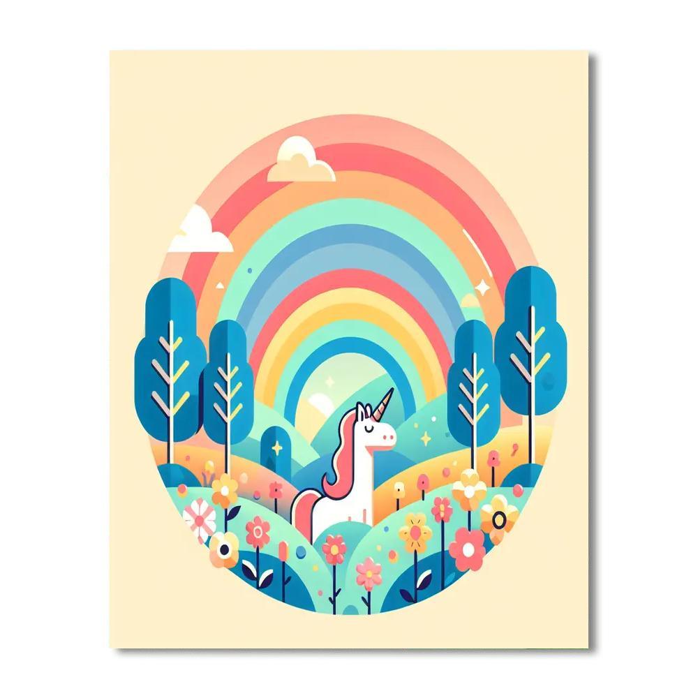 Magic Unicorn Valley Paint By Color