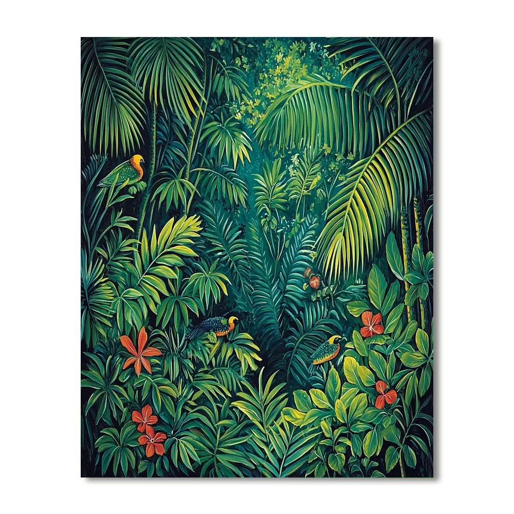 Henri Rousseau Inspired Soothing Rainforest Escape  Paint By Numbers