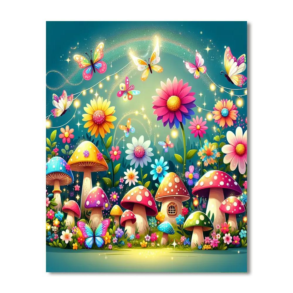 Festive Fairy Garden Number Painting
