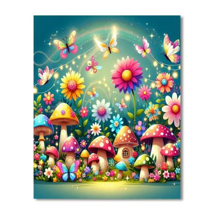 Festive Fairy Garden Number Painting