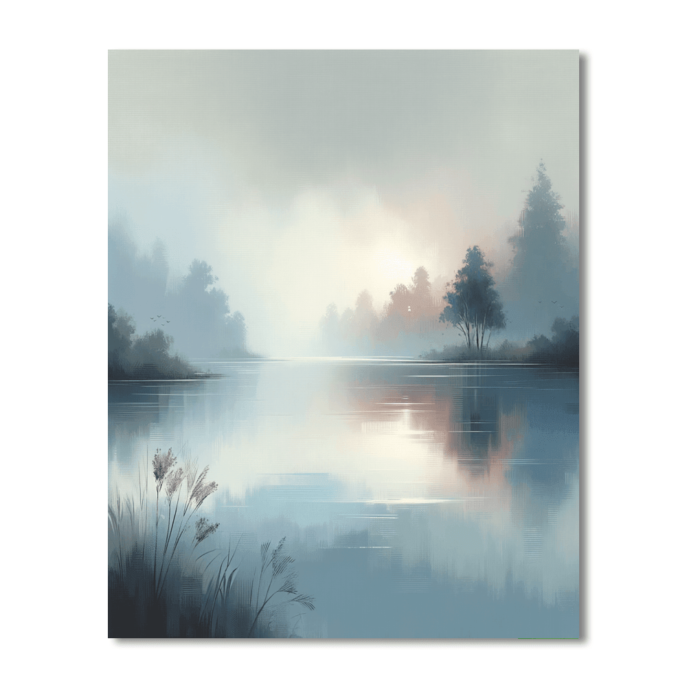 Misty Morning Lake Paint By Numbers