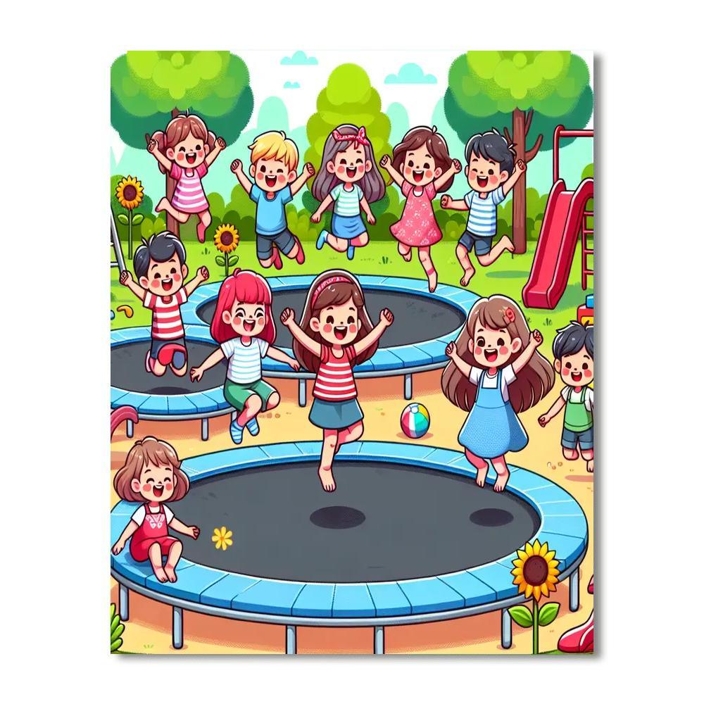 Jolly Jumps Paint By Number