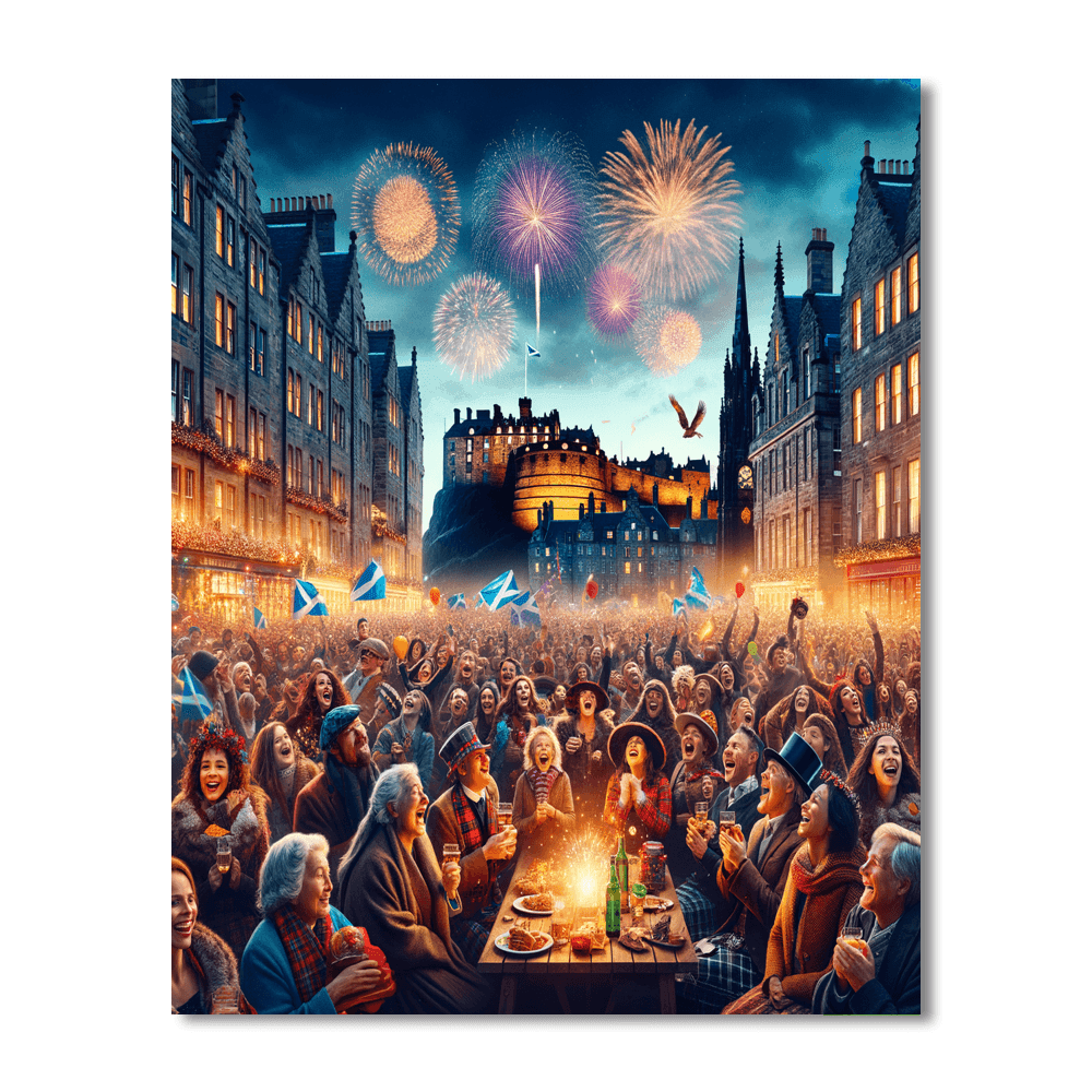 Edinburgh Hogmanay - Scotland DIY Paint By Numbers
