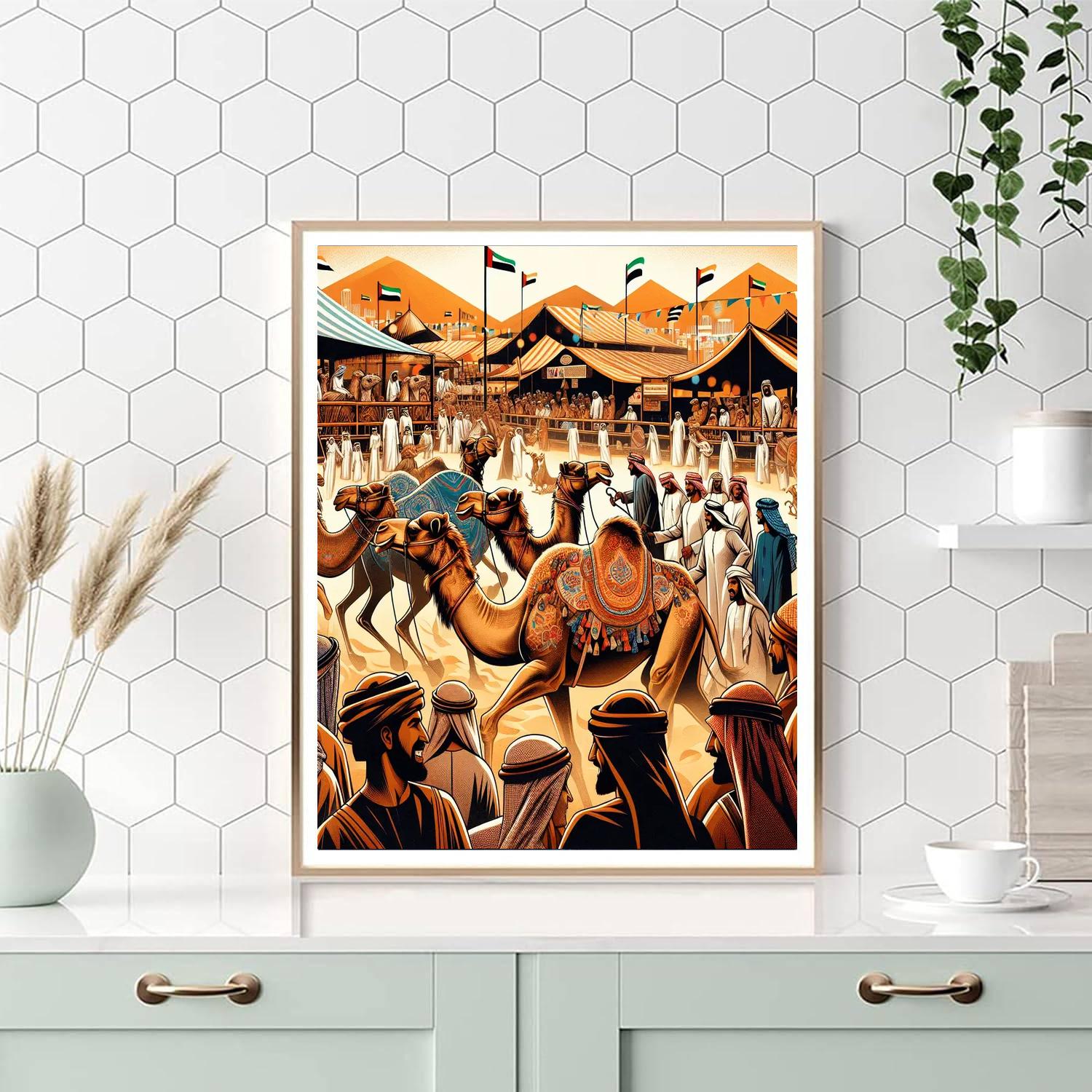Camel Festival - United Arab Emirates Number Painting