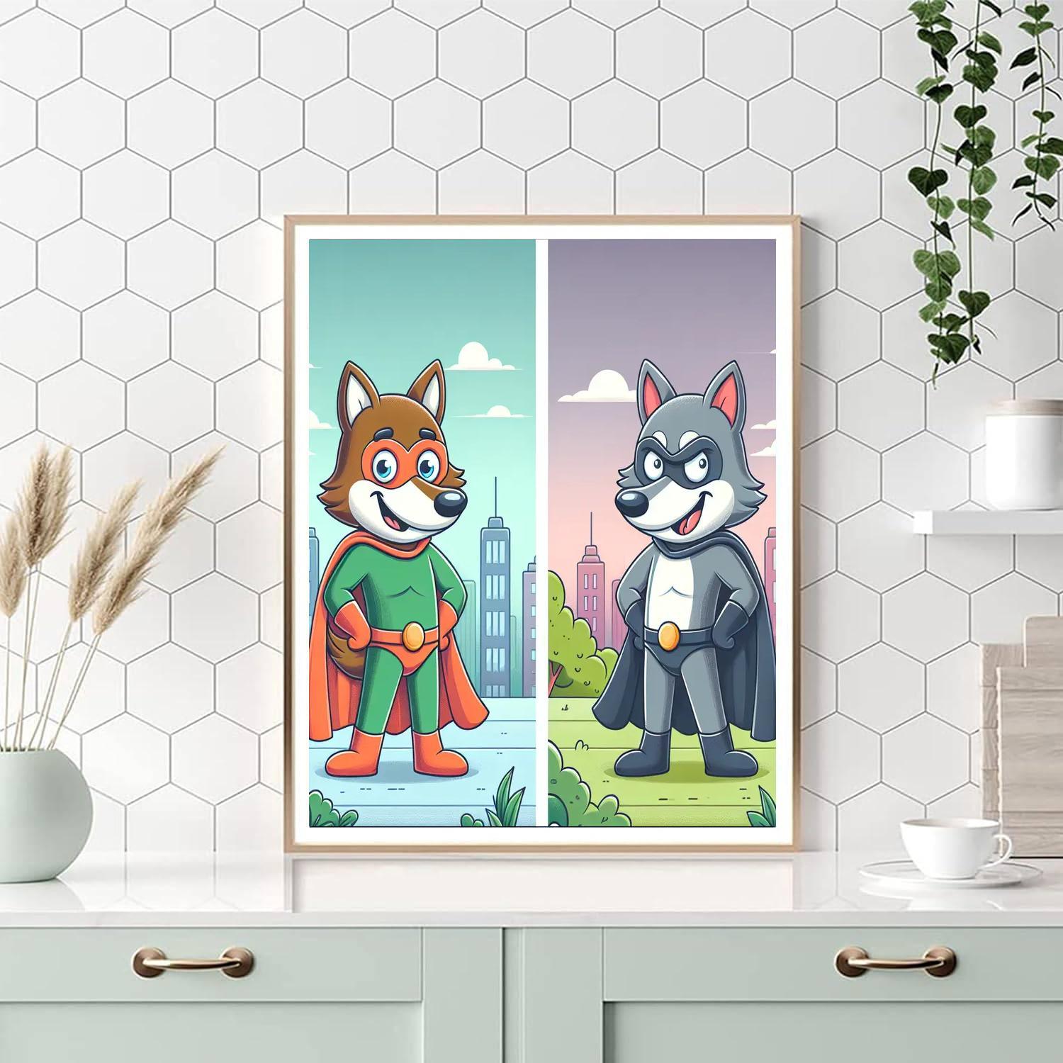 Animal Heroes And Villains Painting By Numbers Kit