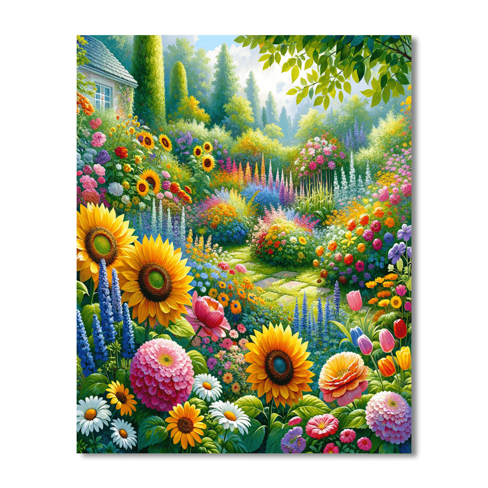 Summer Garden Bliss Paint By Numbers Art