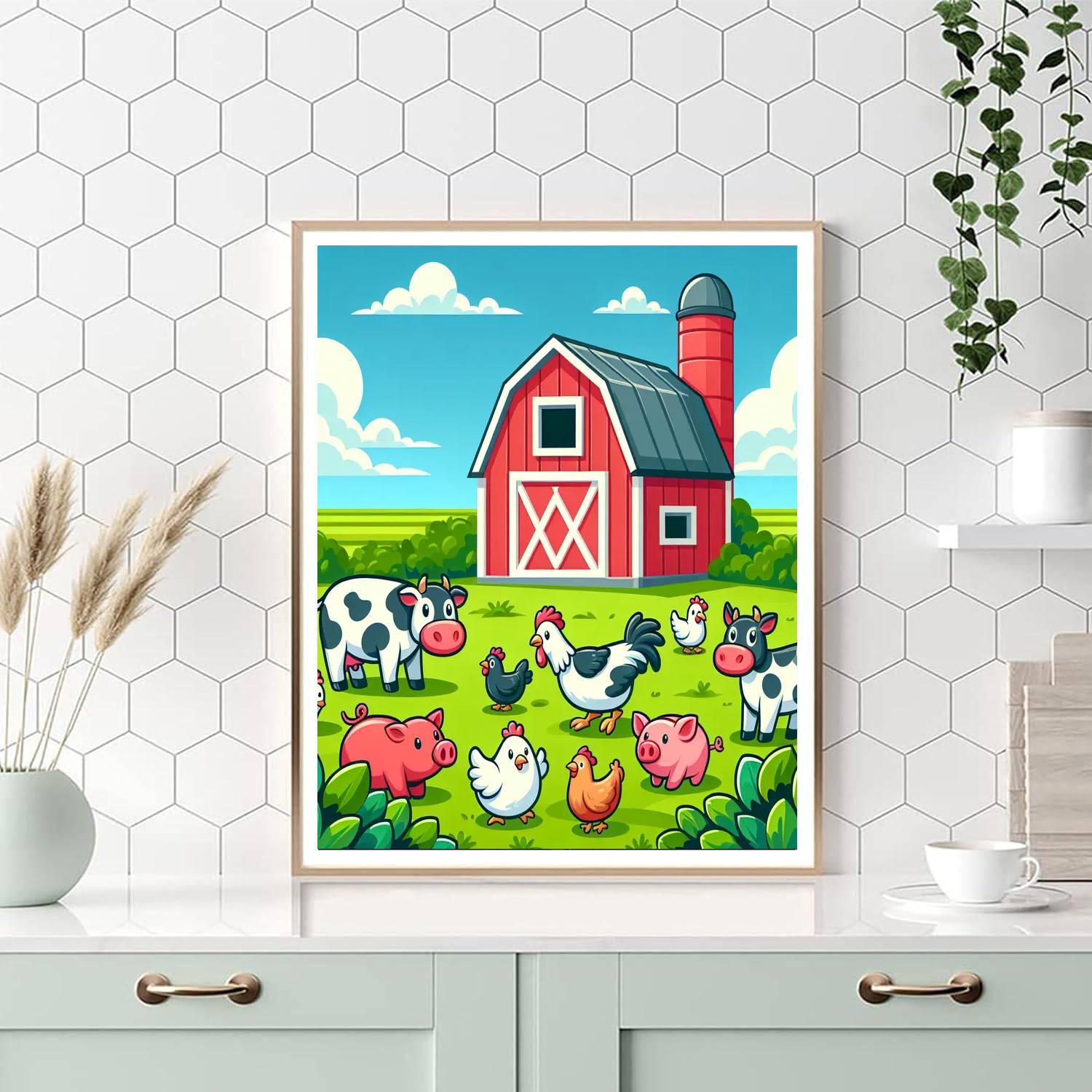 Sunny Farmyard Play Painting By Numbers Kit