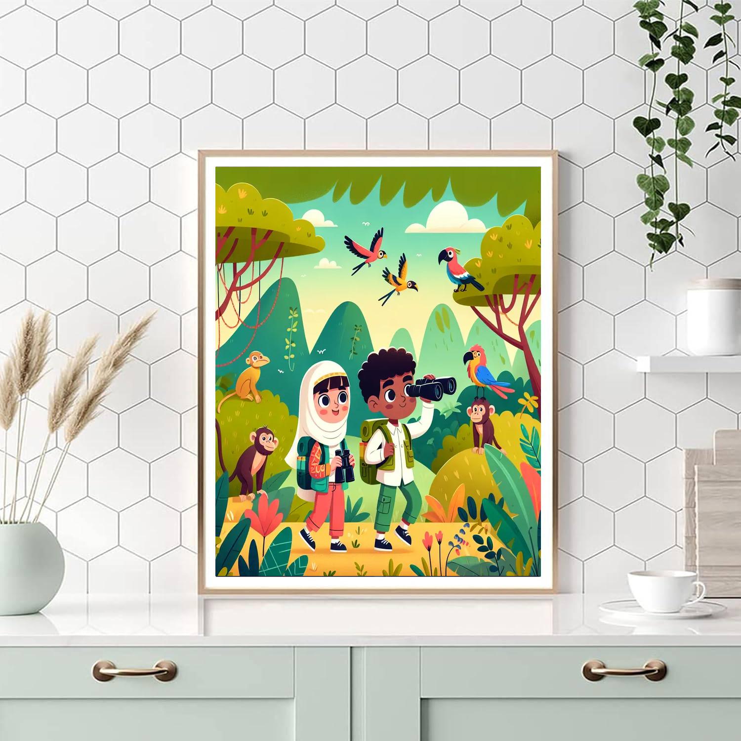 Explorers' Jungle Trek Painting Number Kit