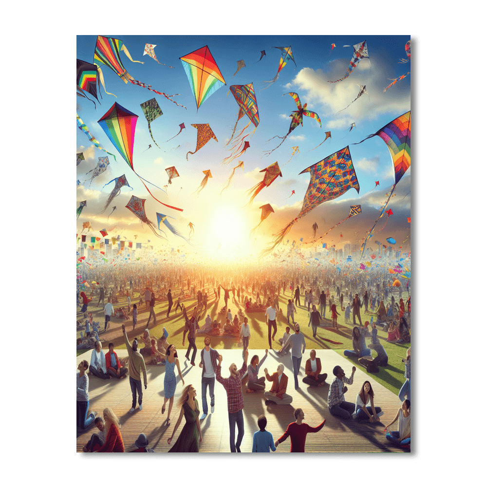 Kite Festival Of Gujarat - India Paint By Numbers Kits