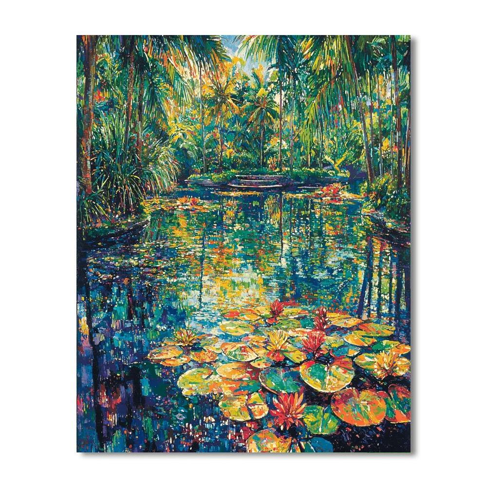 Georges Seurat Inspired Hidden Oasis  Numbered Painting Kits