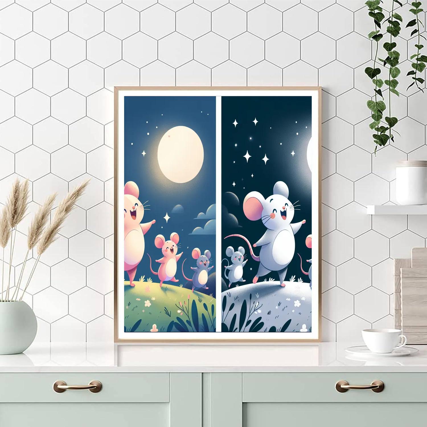 Moonlight Meadow Mice Numbered Painting Kits