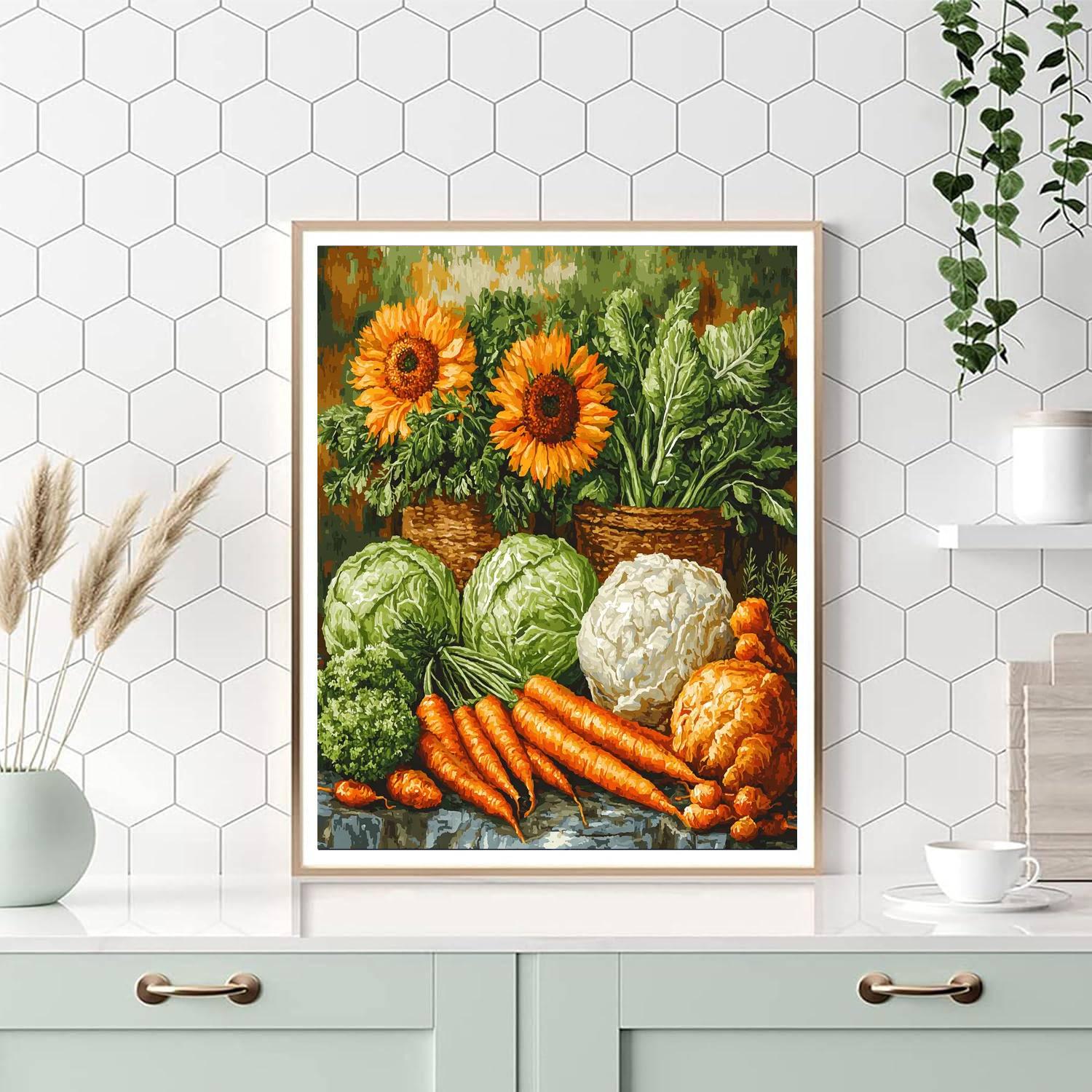 Vincent Van Gogh Inspired Van Gogh's Vibrant Vegetables  Paint By Numbers Kits