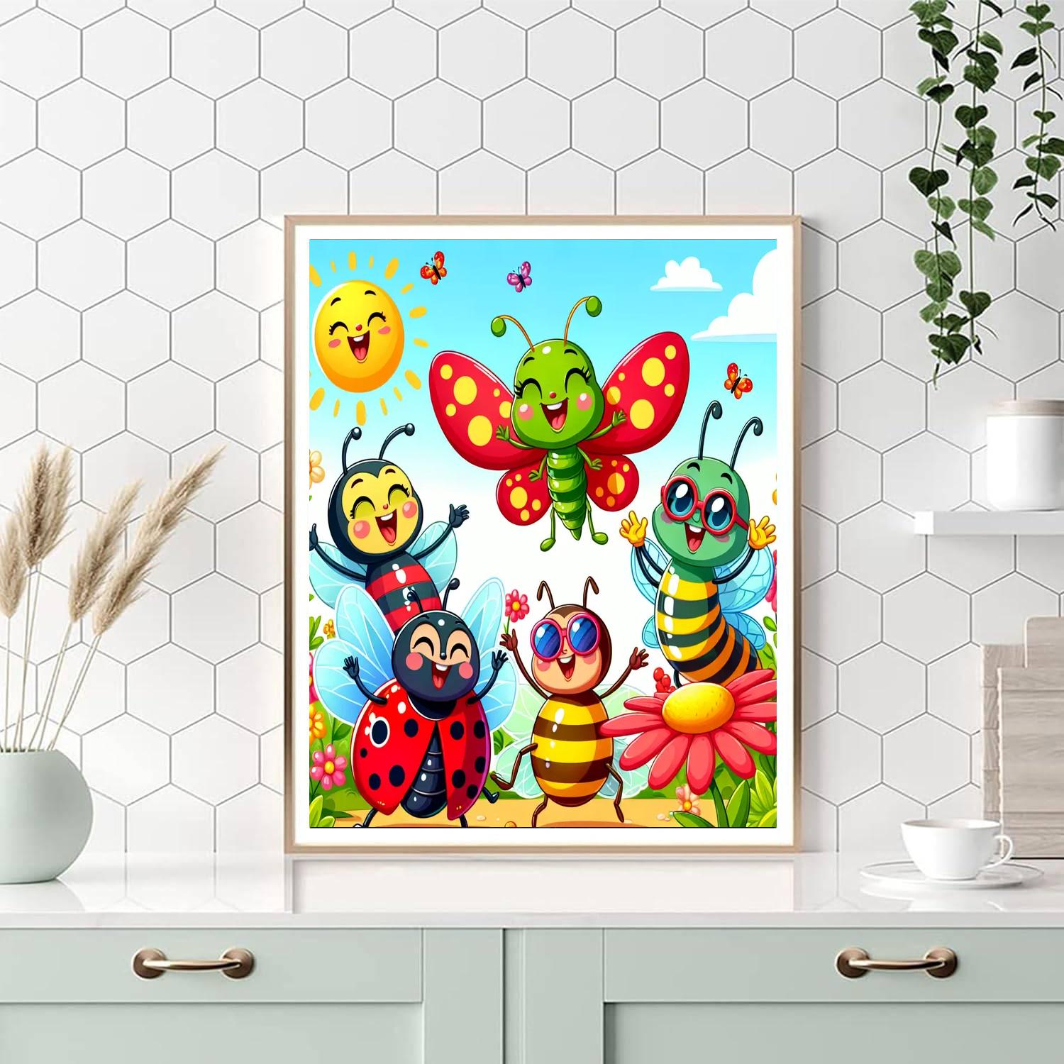 Whimsical Bug Adventure Paint By Numbers