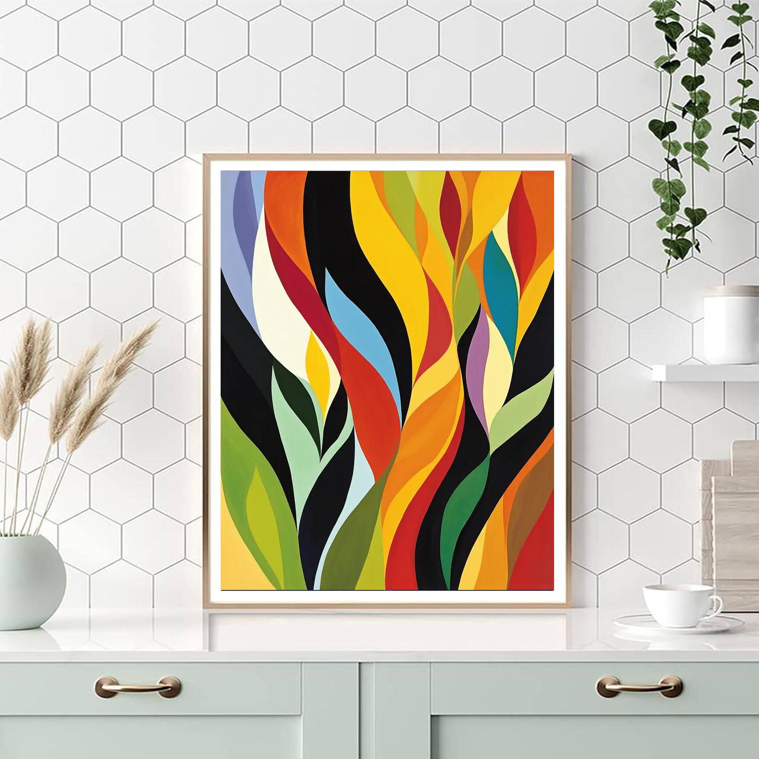 Joan Miró Inspired Abstract Curiosities  Number Painting