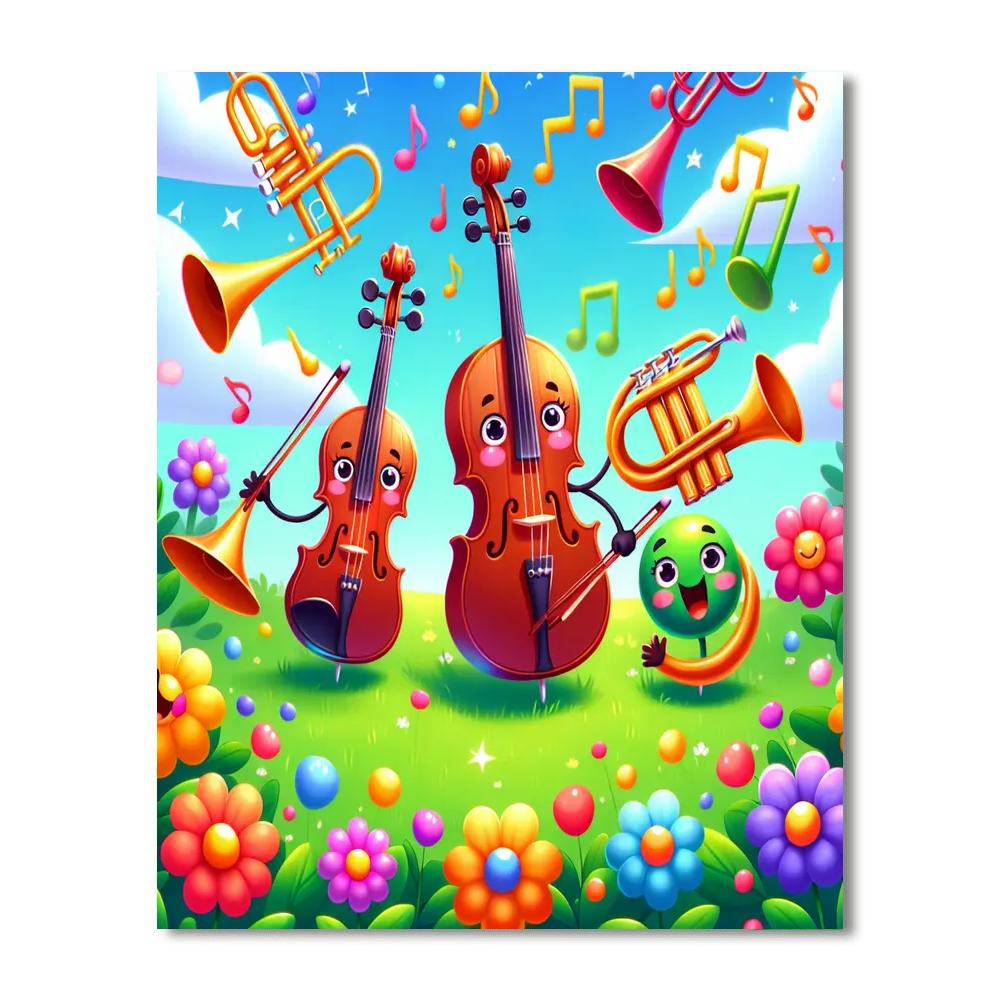 Magical Music Meadow Numbered Painting Kits